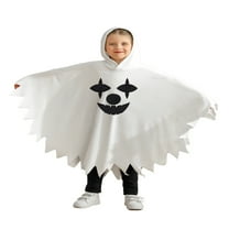 Usaibhir Unisex Toddler Kids Baby Girl Boy Halloween Ghost Costume Hooded Poncho Cape Cloak Hat Fancy Party Blanket Cosplay Clothes 1-6 Years