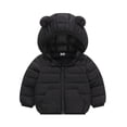 thumbnail image 1 of Usaibhir Winter Down Coats for Kids Baby Boys Girls Light Puffer Padded Jacket Bear Hoods Toddler Outerwear 1-6T, 1 of 8