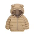 thumbnail image 1 of Usaibhir Winter Down Coats for Kids Baby Boys Girls Light Puffer Padded Jacket Bear Hoods Toddler Outerwear 1-6T, 1 of 7