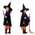 thumbnail image 1 of Usaibhir Witch Cloak Black Cloak Costume Kids Hooded Cloak Halloween Performance Costumes Spooky Trick or Treating Cosplay Poncho 2-15 Years, 1 of 5