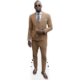 thumbnail image 1 of Usain Bolt (Brown Suit) Mini Cardboard Cutout Standee, 1 of 5