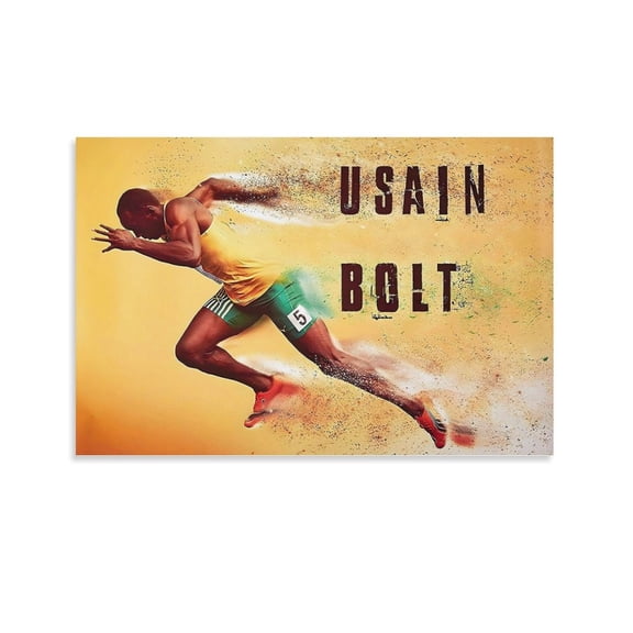 Usain Bolt Male Track And Field Athlete Poster (45) Painting On Canvas Wall Art Poster Scroll Picture Print Living Room Walls Decor Home Posters 12x18inch(30x45cm)
