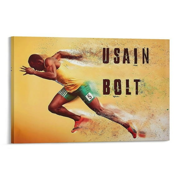 Usain Bolt Male Track And Field Athlete Poster (45) Poster Cool Artworks Painting Wall Art Canvas Prints Hanging Picture Home Decor Posters Gift 12x18inch(30x45cm)
