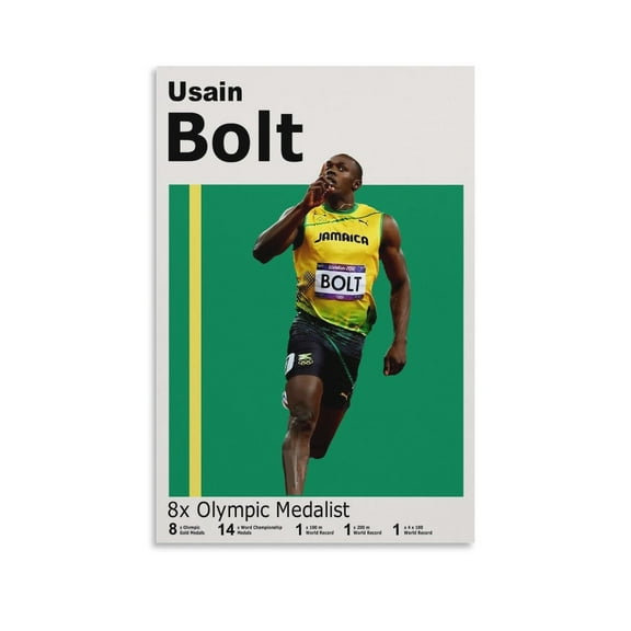 Usain Bolt Male Track And Field Athlete Poster (53) Poster Decorative Painting Canvas Wall Art Living Room Posters Bedroom Painting 16x24inch(40x60cm)