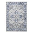 thumbnail image 1 of Usak Collection 5' x 7' Blue/Gray Oriental Distressed Non-Shedding Area Rug, 1 of 6