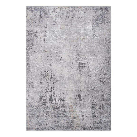 Usak Collection 5' x 7' Ivory/Sand Oriental Distressed Non-Shedding Area Rug