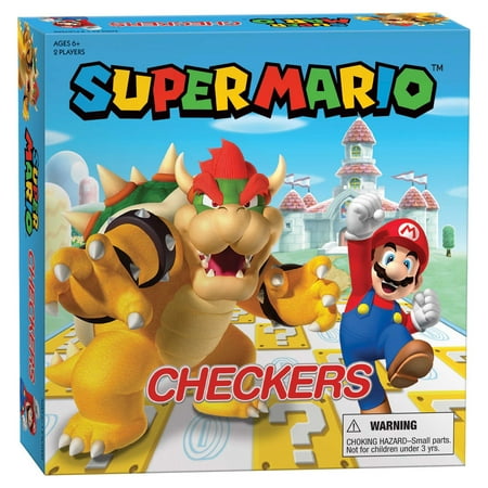 Super Mario Checkers: Mario Vs Bowser Board Game, By Usaopoly