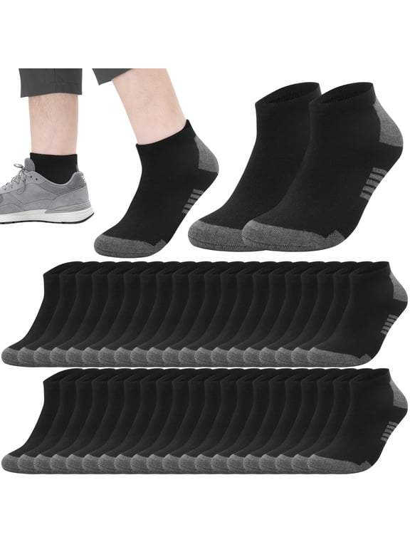 20 Pairs Mens Plus Size Socks Athletic Ankle Socks Casual Socks for Men Size 13-15