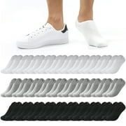 Usavemo 30 Pairs No Show Socks for Men Women Unisex Size 9-11