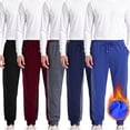 thumbnail image 1 of Usavemo 5 Pack Mens Fleece lined Sweatpants Jogger Sweatpants for Men Size L, 1 of 8