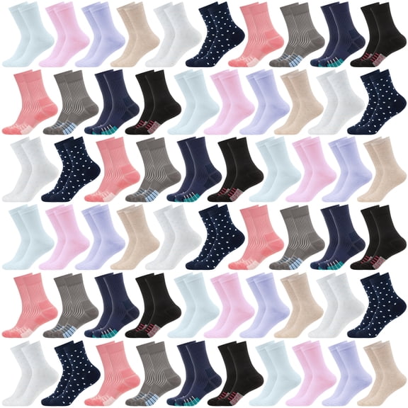 Usavemo 60 Pairs Quarter Socks Bulk Pack Various Value Sock Moisture Wicking Athletic Casual Bundle Sample Socks for Men Women Unisex Homeless Donation Size 9-13