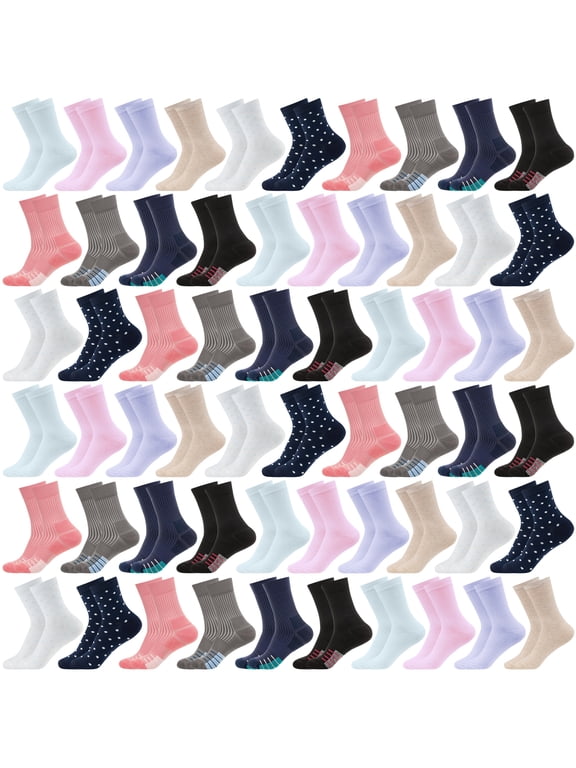 60 Pairs Quarter Socks Bulk Pack Various Value Sock Moisture Wicking Athletic Casual Bundle Sample Socks for Men Women Unisex Homeless Donation Size 9-13