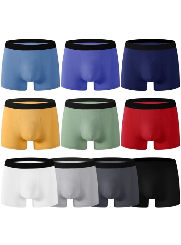 7+3 Bonus Pack Mens Boxer Briefs Lightweight Breathable Underwear for Men Size L