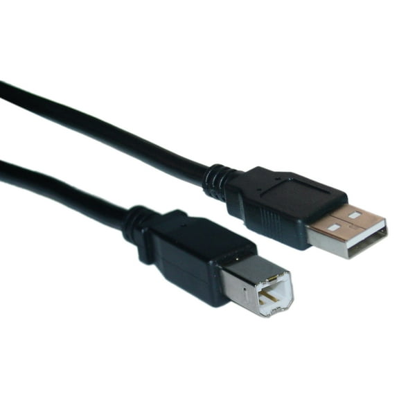 Usb 2.0 Printer Device Cable, Black, Type A Male To Type B Male, 15 Foot