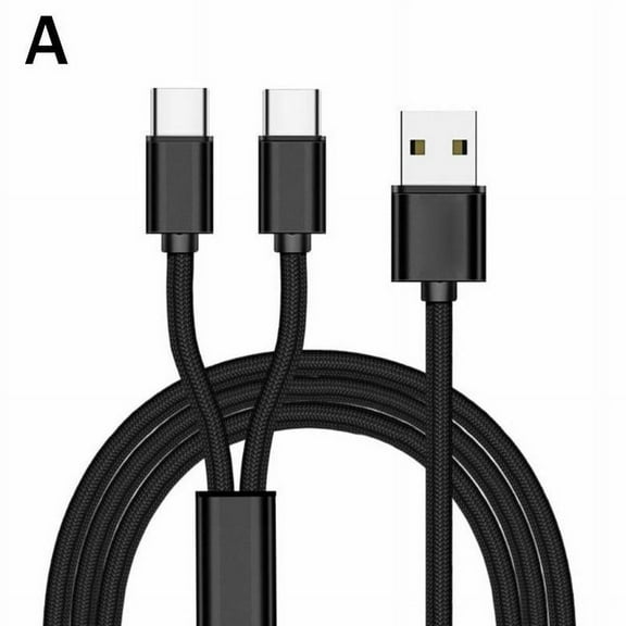 Usb 2.0 Type A Male To Dual Type C Usb C Male Splitter Y Charging Cable Cord New L5P9