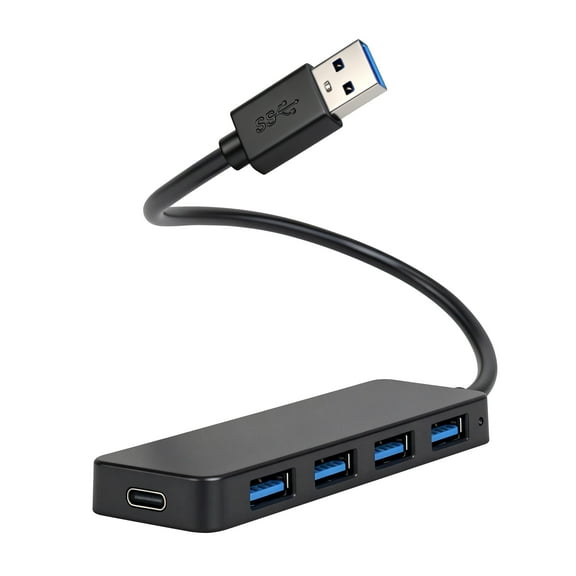 Dutevolns USB 3.0 Hub, 4 Port USB Hub Splitter Ultra-Slim, Portable USB Adapter Mini Multiport Expander for Desktop, Laptop, Xbox, Flash Drive, HDD, Console, Printer, PC, Keyboards, HP, Dell
