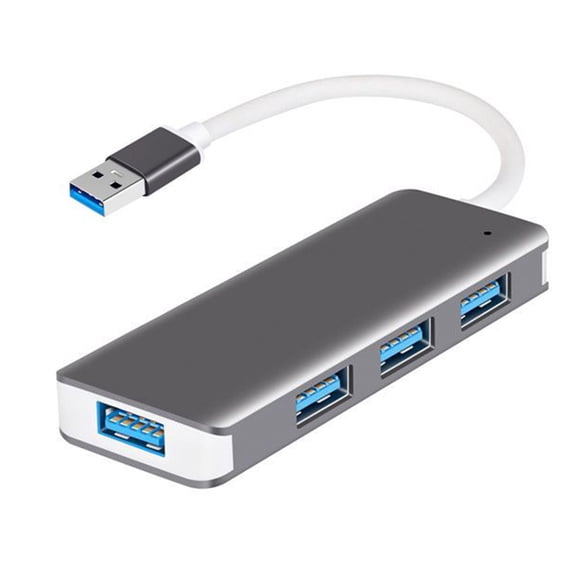 Usb 3.0 Hub 4 Port Ultra Slim Extra Light Made Of Aluminum Usb Hub For Macbook Air, Mac Pro / Mini, Microsoft And Other Usb Devices-Grey