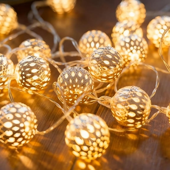 Usb & Battery Lighting 20 LED Fairy Gold Lantern Lights String Diwali Decor