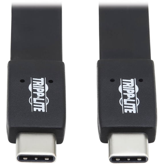 Usb C Cable Flat 10 Gbps Mm Black 3Ft