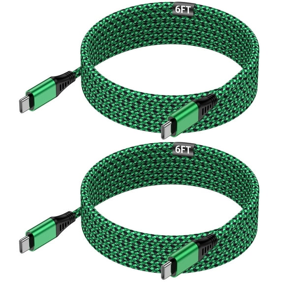 Usb C Cable,HopePow 2pack 6ft Usb C to Usb C Cable 3A Super Fast Charger Long Type C Charger Nylon Braided Type C USb Charging Cable Usb C for Samsung High Speed Android Phone Charger Cord Type C