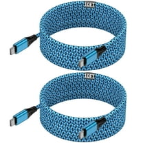 Usb C Cable 10ft,HopePow 2pack Usb C to Usb C Cable 10ft Nylon Braided Super Long Type C Charger Fast USb Charging Cable 10 Feet Usb C for Samsung High Speed Android Phone Charger Cord Type C,Blue