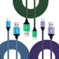 thumbnail image 1 of Usb Cables,Usb C Charger Cable,6ft-3PACK Type C USB Fast Charging Cable,AILKIN USB A to USB C Cable 6ft High Speed Android Charger Type C Charging Cords USB-C Phone Cables,Multi-color, 1 of 5