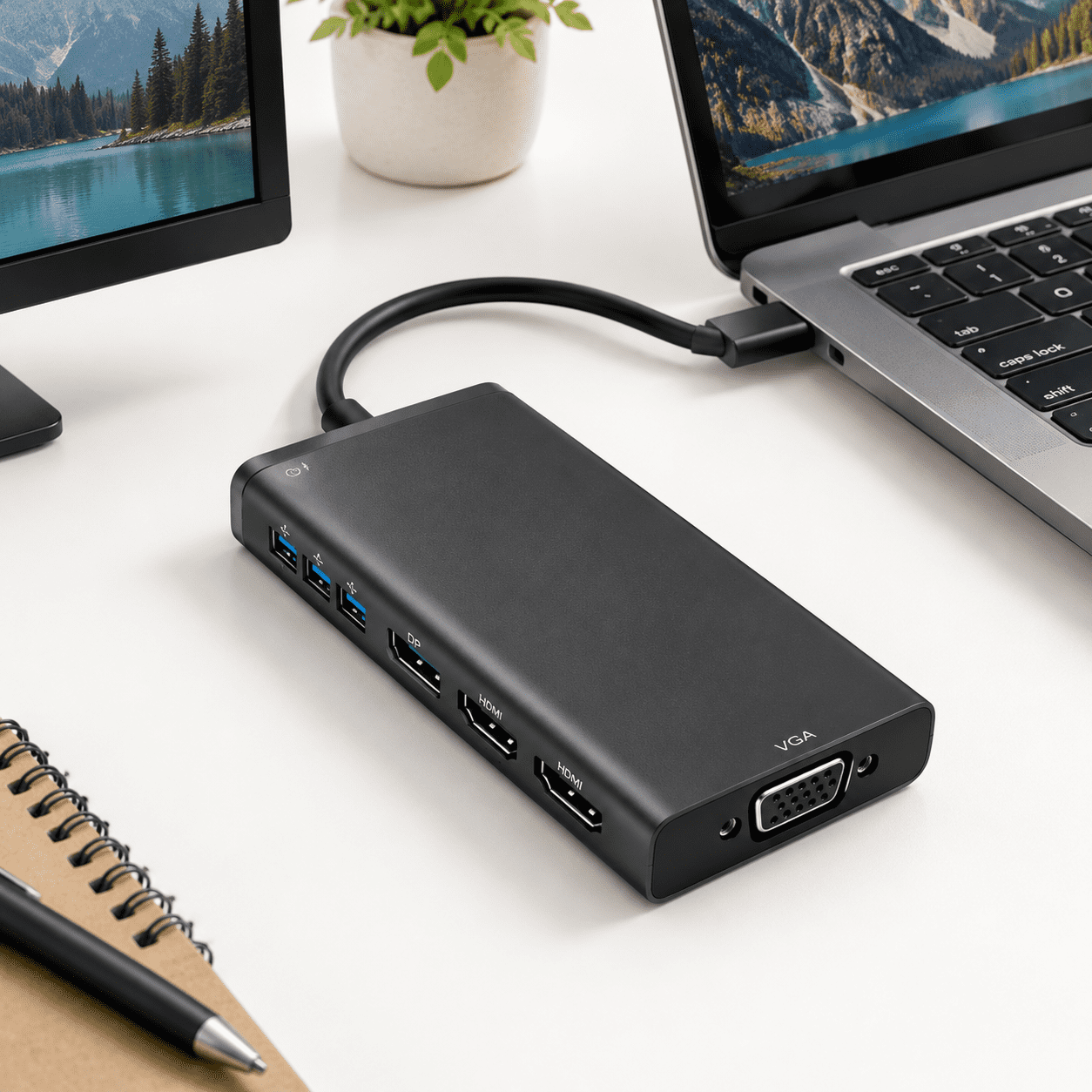 Usb Multi Display Usb C Docking Station Dual Monitor For Laptop 3 Monitors - Walmart.com