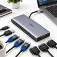 Usb Multi Display Usb C Docking Station Dual Monitor For Laptop 3 Monitors - Walmart.com