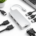 Usb Multi Display Usb C Docking Station Dual Monitor For Laptop 3 Monitors - Walmart.com
