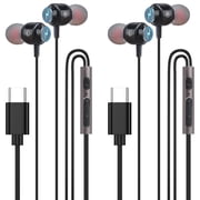 Usb C Headphones Wired Earbuds,2pack AILKIN Magnetic Type C Wired Earphones in-Ear with Mic Microphone Noise Canceling Type C Earbuds for Android Compatible with iPhone 15/16/17 Headphones Wired