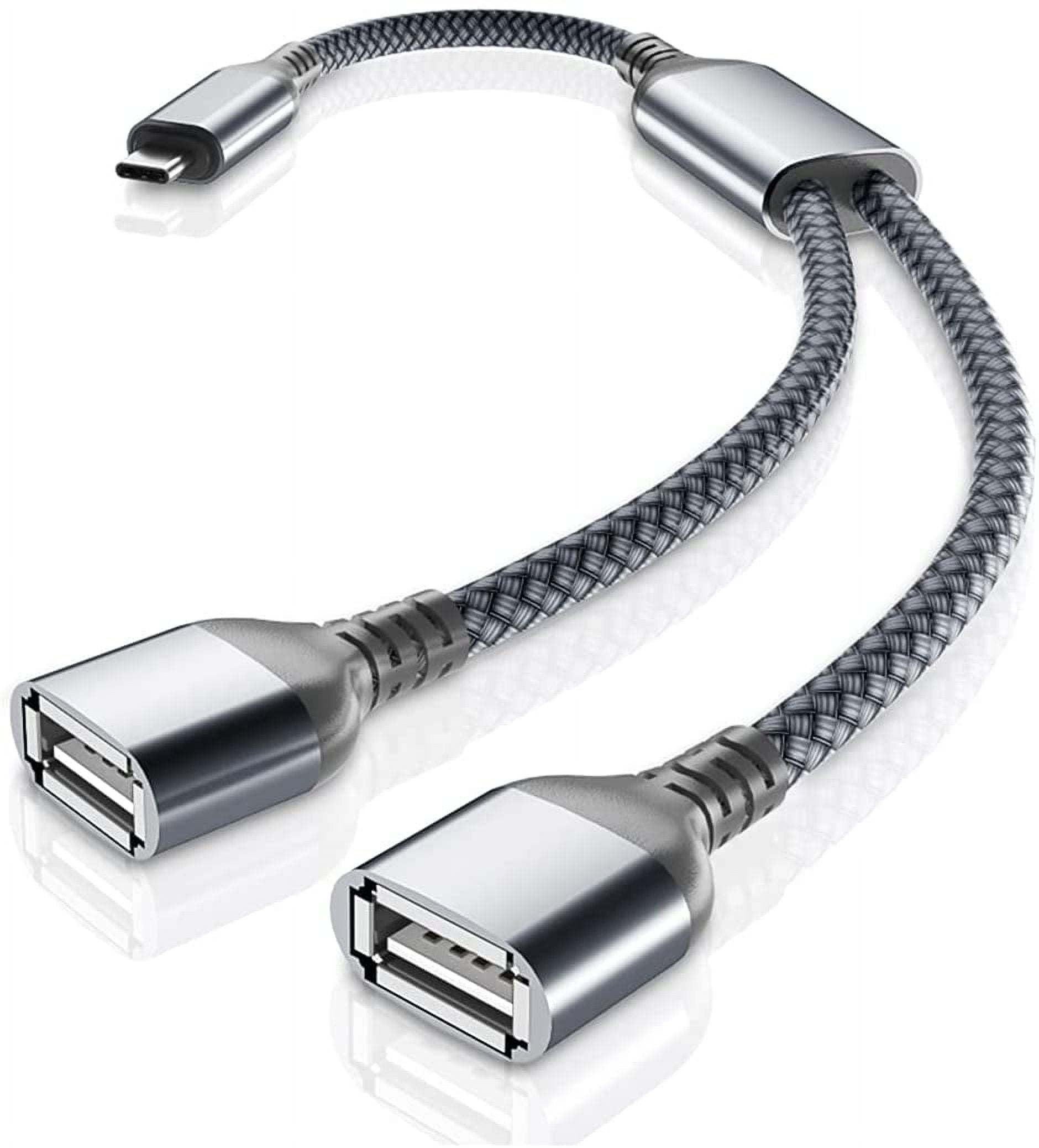 Usb C Male To Dual Usb Female Cable Splitter 1Ft,Thunderbolt 3 To