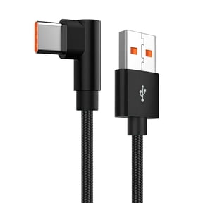 Usb C Right Angle 90 Elbow Adapter Nylon Braided 66W Fast Charging for Usb A and Usb C Devices