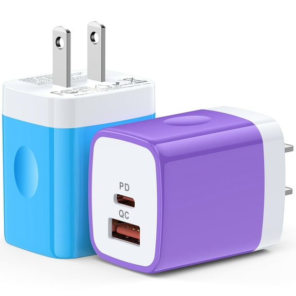 Usb C Super Fast Charger Block,2Pack HopePow PD 20W+QC Type C USB C Charger Block Usb Wall Charger Adapter Plug Brick High Speed Phone Charger Block for Samsung Charger Type C Super Fast Charging