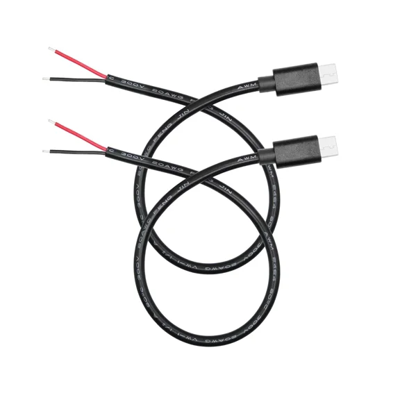 Usb C To 2 Pin Bare Wire Open End Power Cable 11Inch, 20Awg 5V/5A Type C...