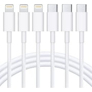 Usb C to Lightning Cable, 3pack 10ft USB C to Lightning Cable Compatible with iPhone 14/13/12/11/XS/XR/X/8/iPad and More