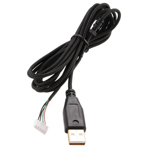 Usb Cable Mice Line For Deathadder Hex Molten 2012 Approx. 2.1M 5 Wires 5 Pins Black Gold Plated Replacement