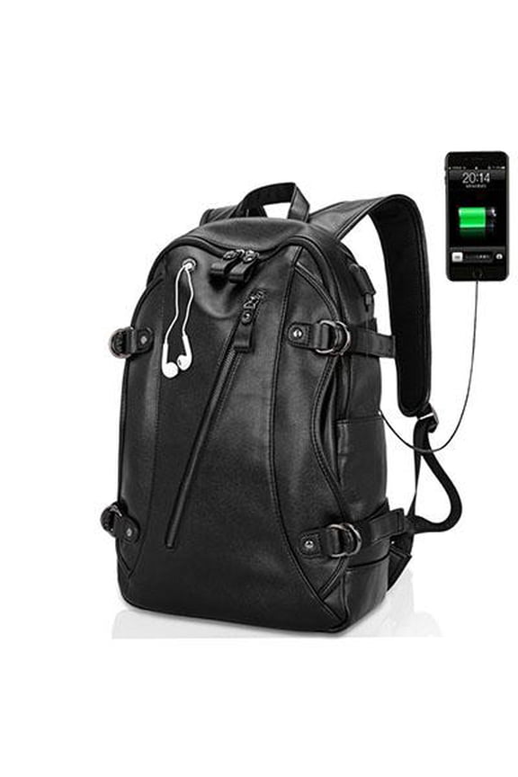Usb Charging Leather Backpacks