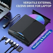 Usb Dvd External Drive,External Cd/Dvd Drive for Laptop,7 in 1 Usb 3.0 Cd Dvd +/-Rw Drive Burner Dvd Player, USB 3.0 DVD Player Portable CD/DVD Burner,CD ROM External DVD Drive for Laptop