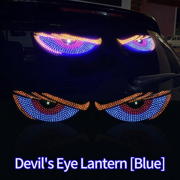 Usb Dynamic Devil Eye Light, Plug And Play Big Devil Eyes Lights for Car Windshield And Rear Window, Flexible Dynamic Led Car Devils Eyes Led Display Screen Car Window Screen for Car Truck