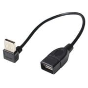Usb Extension Cable 90 Angled Down/Up Data Cable Male To Female Power Cord