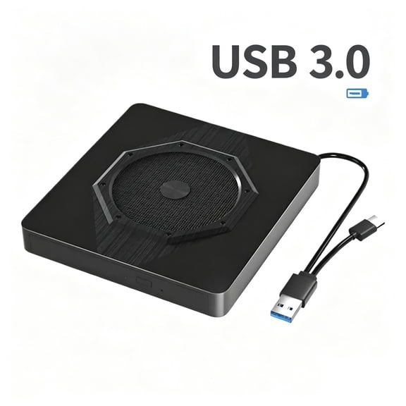 Usb External Optical Drive 3D Cd Dvd Burner Player Recorder for Laptop Desktop Pc