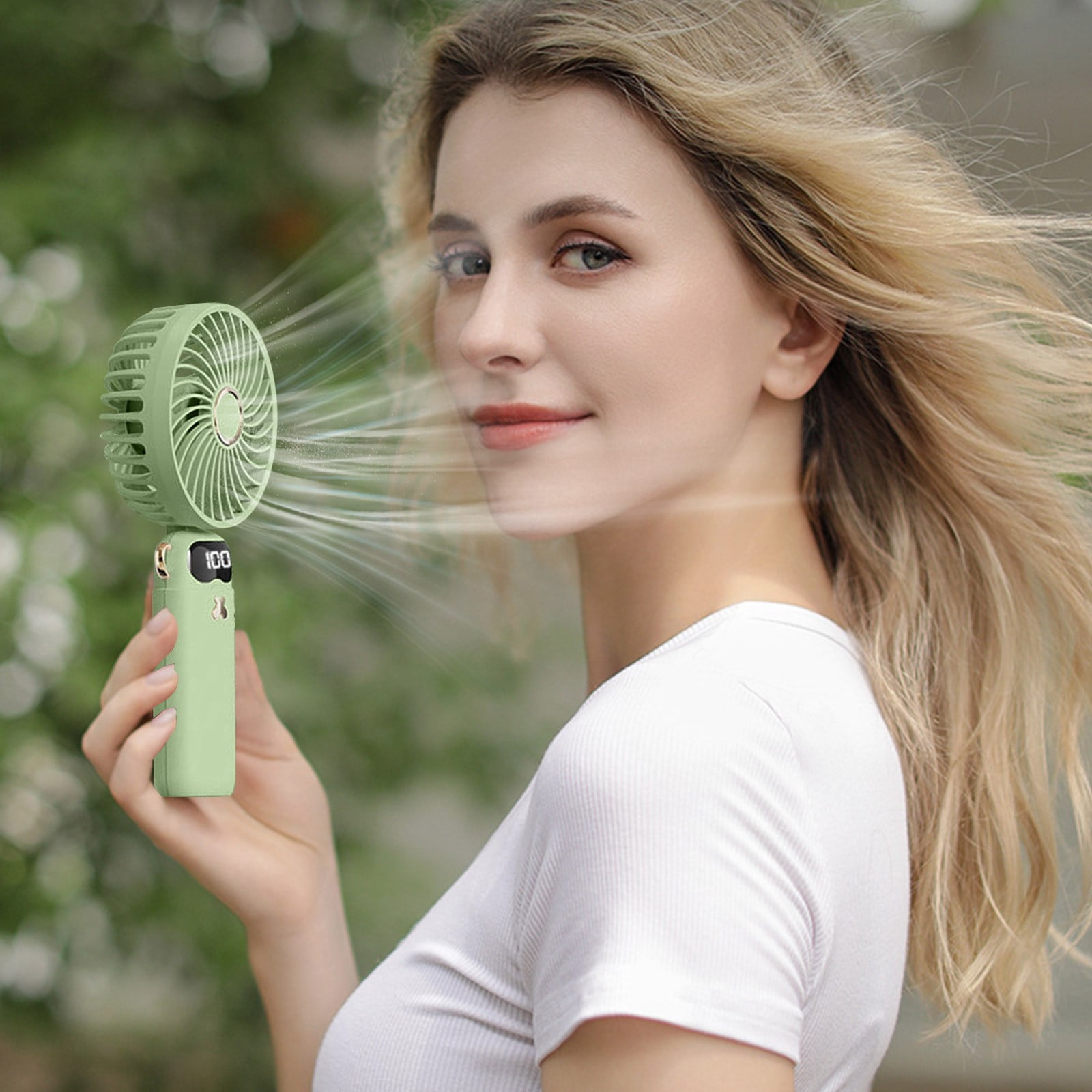 Usb Handheld Small Fan Folding and Disassembling Intelligent Digital