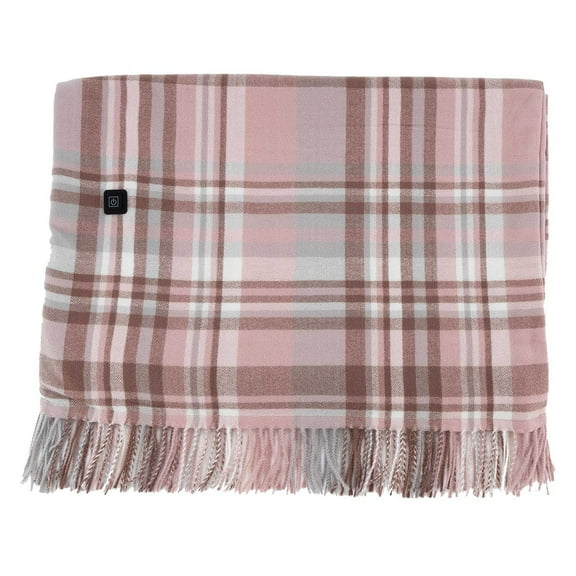 A Usb Heated Blanket Wearable Electric Throw With Zipper Portable Soft Washable Polyester Rayon Cotton Spandex Blend For Home Office Travel Use Size 78X26In Lightweight And Cozy