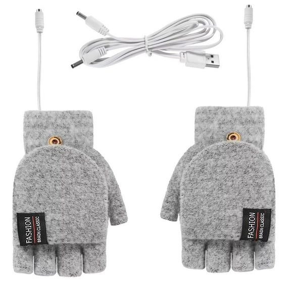 Usb Heated Gloves Double-Sided Heat Finger Warmers For Winter, Unisex For Women Men And Teens Girls, 1 Pair With Usb Power Cord For Laptop Power Bank Compatible Winter Cold