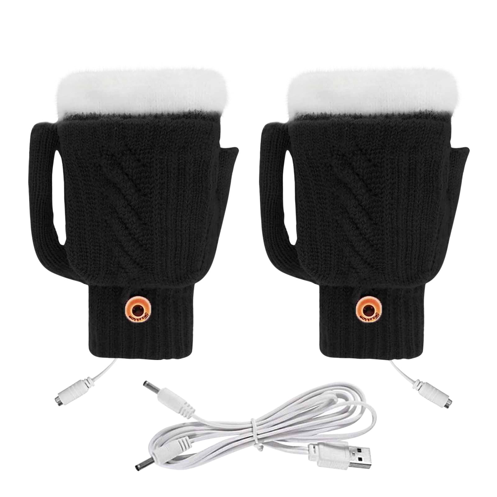 Usb Heated Gloves for Men and Women Mitten Winter Hands Warm Laptop