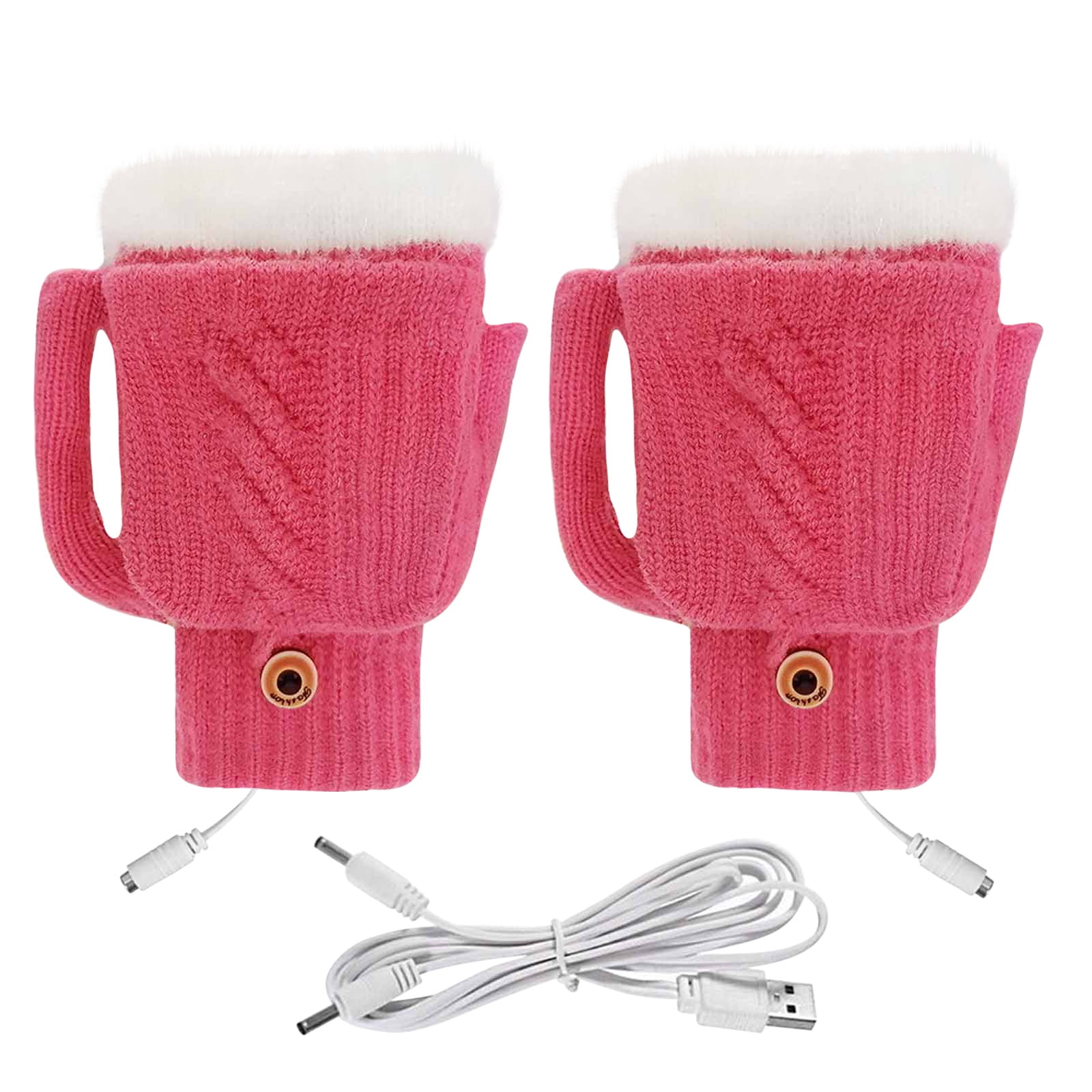 Usb Heated Gloves for Men and Women Mitten Winter Hands Warm Laptop