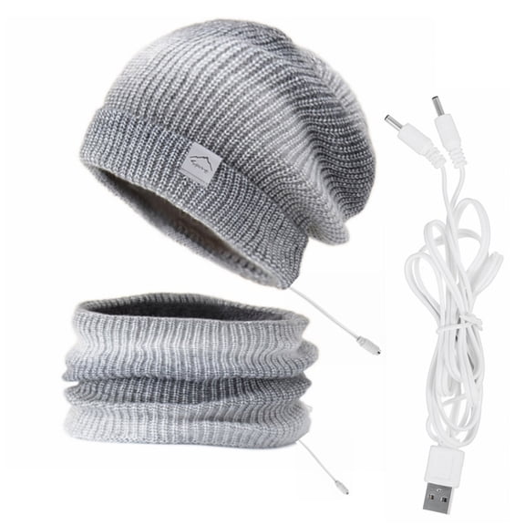 Usb Heated Hat Scarf Set Electric Warm Heated Hat Usb Heated Hat Scarf Heat Heat Neck Wrap