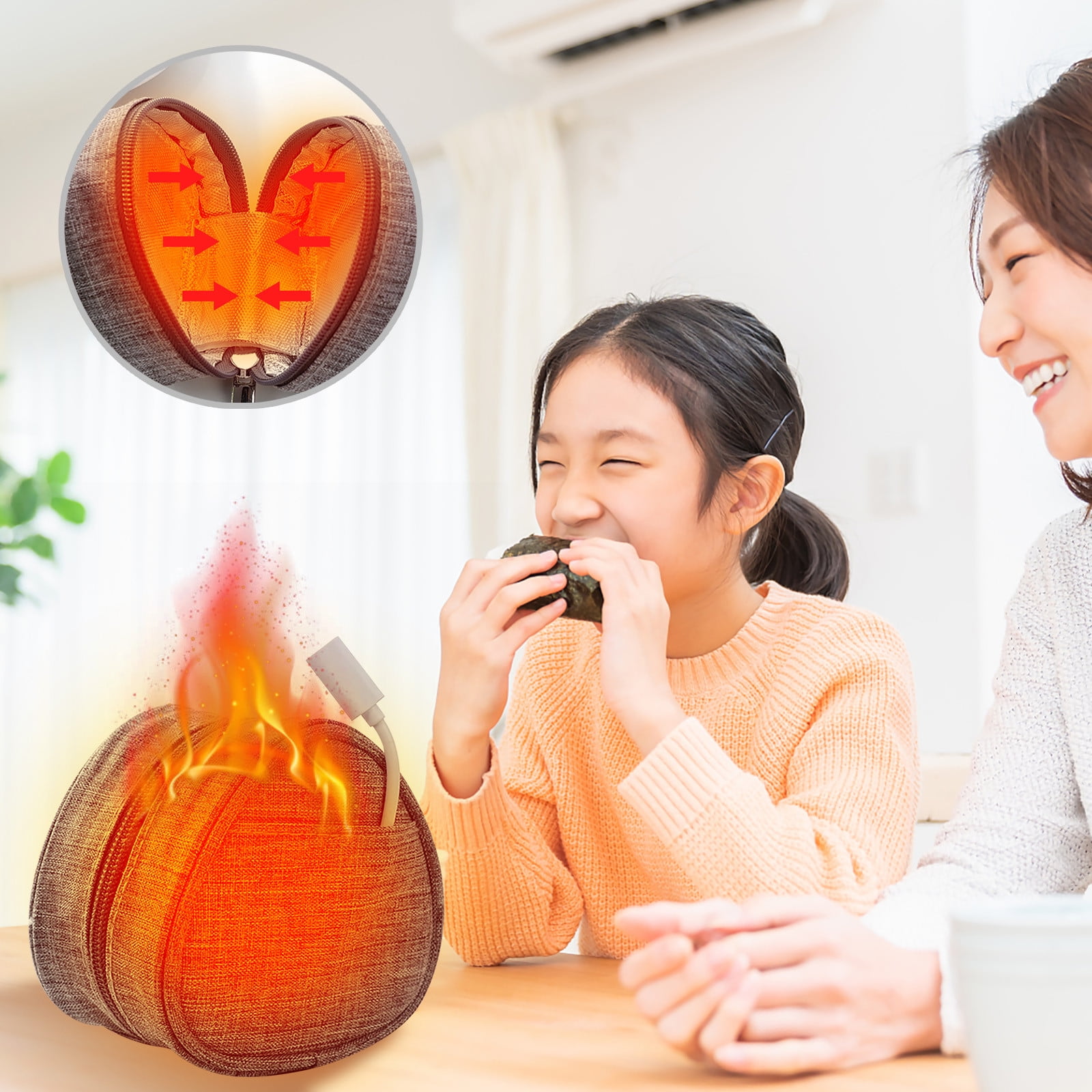 Usb Heated Rice Portable Small Dish Heater Office Travel Food Heater