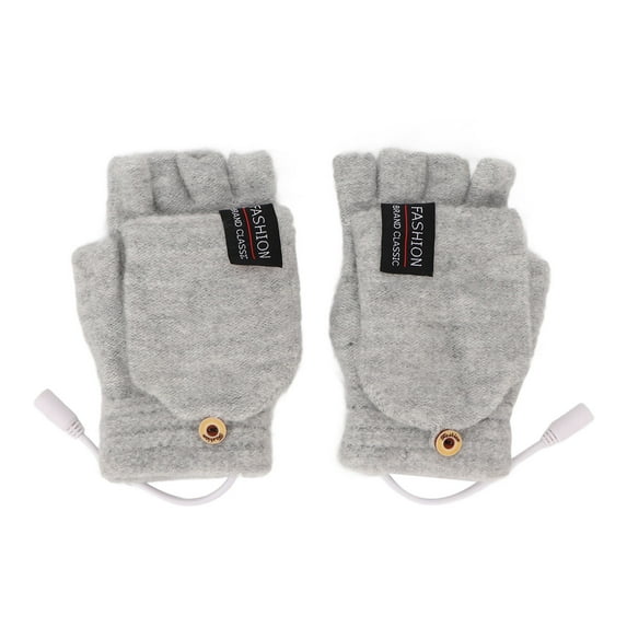 Usb Heating Gloves, Safe And Practical Usb Heated Gloves Electric Half Hands Double Sided Heating Warm Laptop Gloves For Outdoor Indoor, Half Hands Heated Gloves