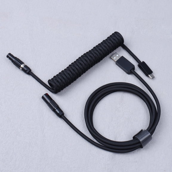 Usb Keyboard Cable FGG Coiled Keyboard Usb Type C Cable Metal Aviator Connector Gaming 00B Usb Keyboard Cable